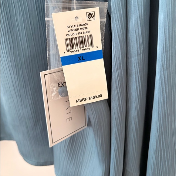 1. State Slate Blue Long Sleeve Blouse - Picture 4 of 5